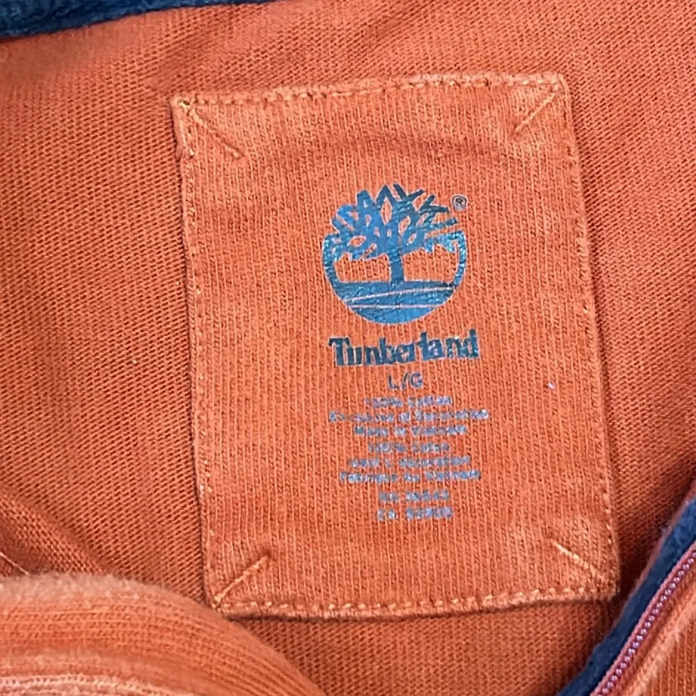 TIMBERLAND L burnt orange pullover 3/4 zip jacket or sweatshirt